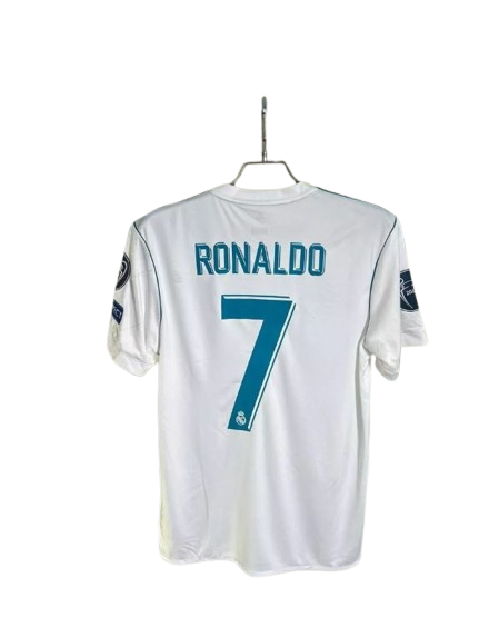 Ronaldo #7 Real Madrid 2017/18 UCL Final Home Football Shirt